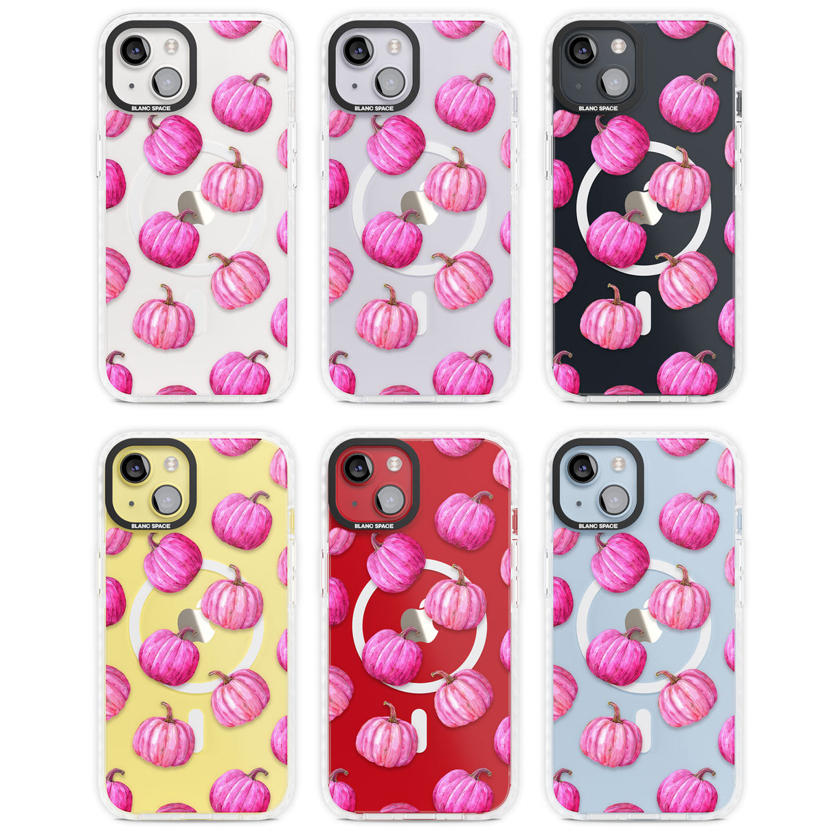 Pink Pumpkins Magsafe Impact Phone Case for iPhone 13, iPhone 14, iPhone 15