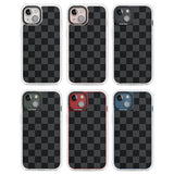 BLACK CHECKERED Clear Impact Phone Case for iPhone 13, iPhone 14, iPhone 15