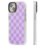 LILAC CHECKERED Clear Impact Phone Case for iPhone 13, iPhone 14, iPhone 15