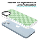 SEAFOAM CHECKERED Clear Impact Phone Case for iPhone 13, iPhone 14, iPhone 15