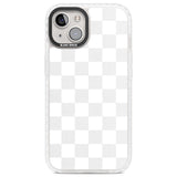 WHITE CHECKERED Clear Impact Phone Case for iPhone 13, iPhone 14, iPhone 15