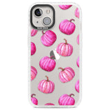 Pink Pumpkins Clear Impact Phone Case for iPhone 13, iPhone 14, iPhone 15