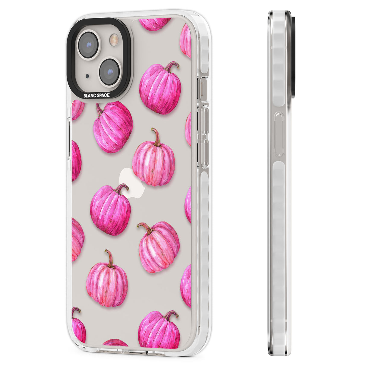 Pink Pumpkins Clear Impact Phone Case for iPhone 13, iPhone 14, iPhone 15