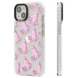 Pink Ghosts Clear Impact Phone Case for iPhone 13, iPhone 14, iPhone 15