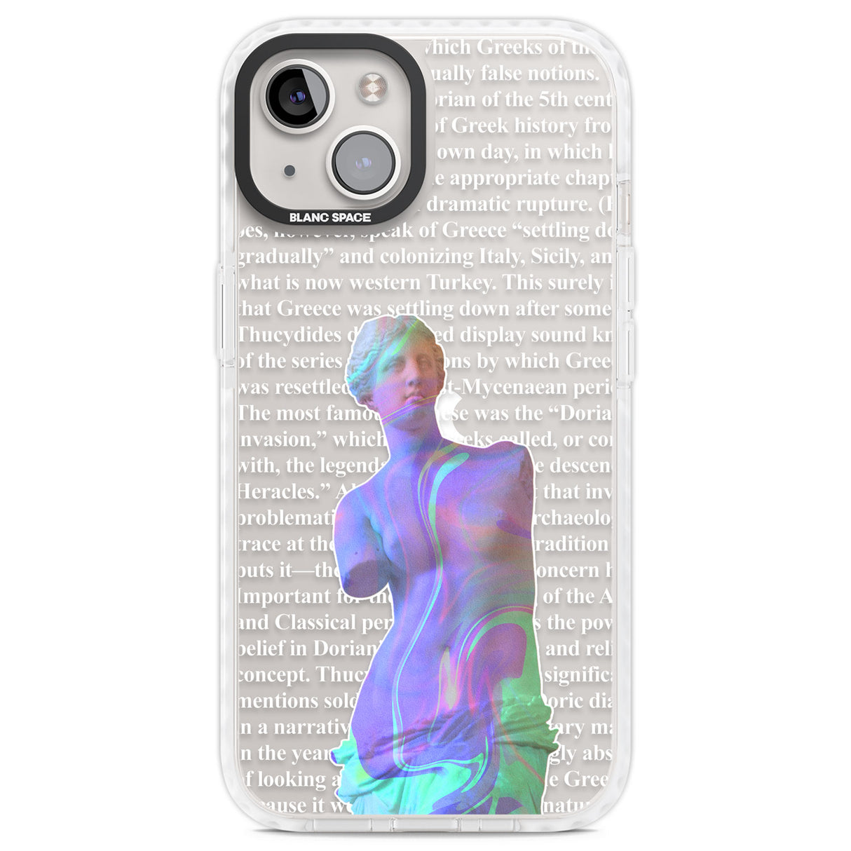 Iridescent De Milo Clear Impact Phone Case for iPhone 13, iPhone 14, iPhone 15