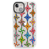 Multi Colour Stars Pattern Clear Impact Phone Case for iPhone 13, iPhone 14, iPhone 15