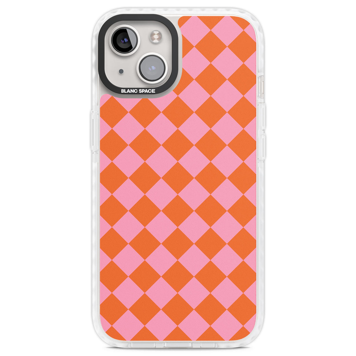 Retro Sunset Diamond Plaid Clear Impact Phone Case for iPhone 13, iPhone 14, iPhone 15