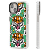 Fierce Jungle Tigers (Green) Clear Impact Phone Case for iPhone 13, iPhone 14, iPhone 15