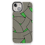 Green Optic Waves Clear Impact Phone Case for iPhone 13, iPhone 14, iPhone 15