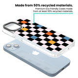 Vibrant Retro Checkered Clear Impact Phone Case for iPhone 13, iPhone 14, iPhone 15