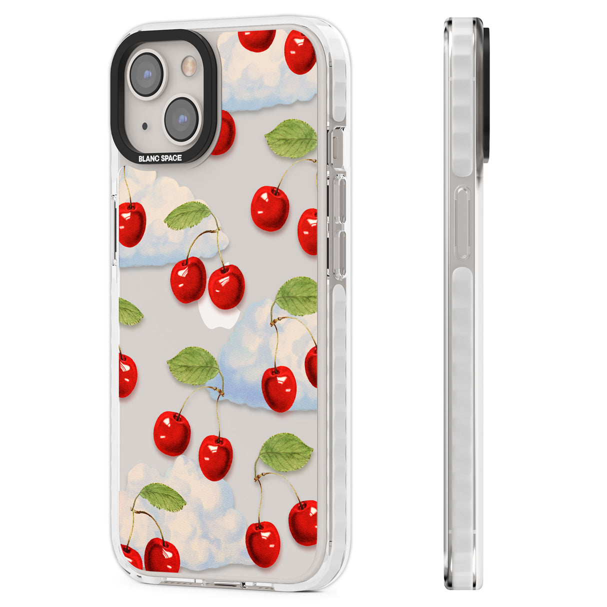 Vintage Cherries & Clouds Clear Impact Phone Case for iPhone 13, iPhone 14, iPhone 15