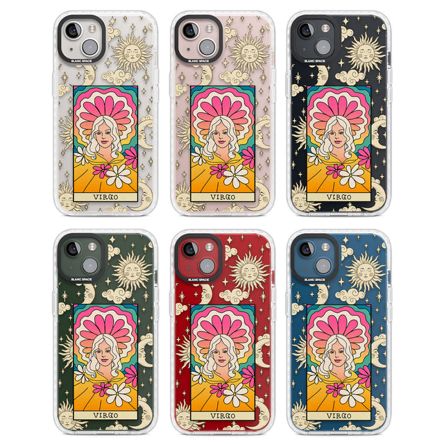 Celestial Zodiac - Virgo Clear Impact Phone Case for iPhone 13, iPhone 14, iPhone 15