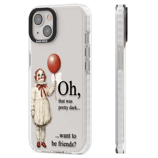 Want to be Friends? Clear Impact Phone Case for iPhone 13, iPhone 14, iPhone 15