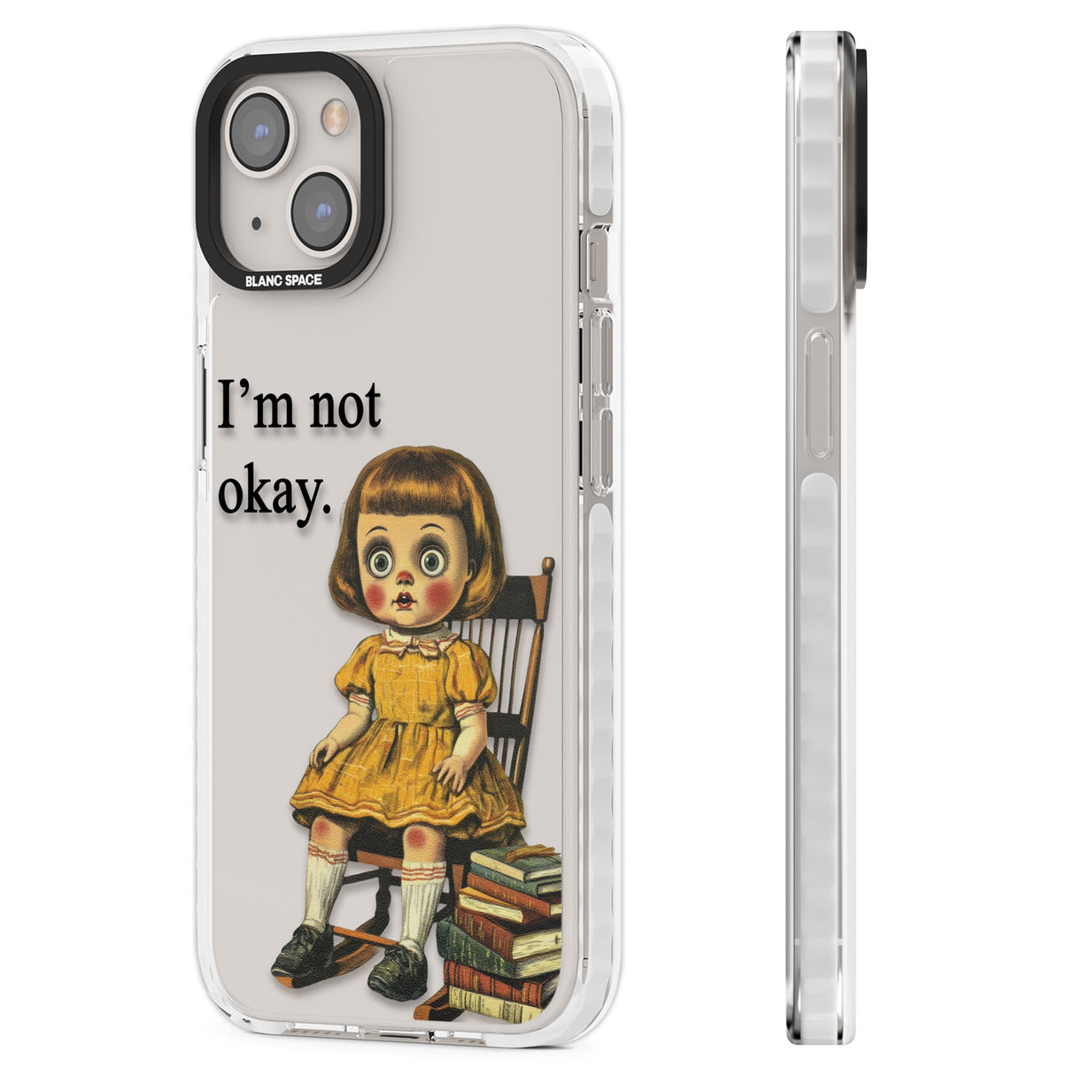 I'm Not Okay Clear Impact Phone Case for iPhone 13, iPhone 14, iPhone 15