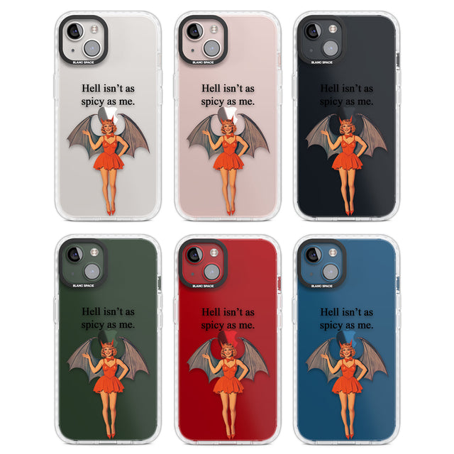 Hell Isn't As Spicy As Me Clear Impact Phone Case for iPhone 13, iPhone 14, iPhone 15