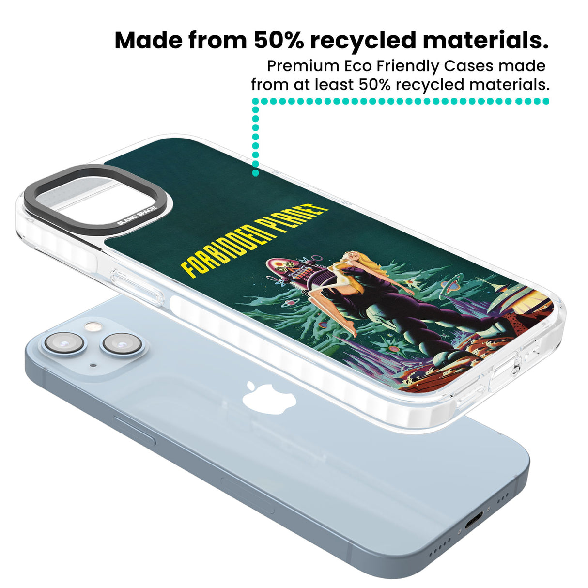 Forbidden Planet Poster Clear Impact Phone Case for iPhone 13, iPhone 14, iPhone 15