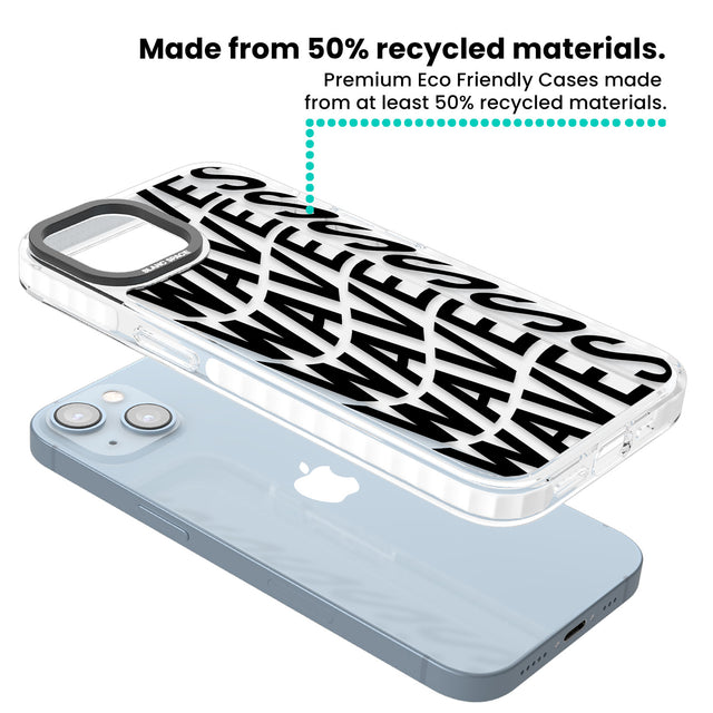 WAVES Clear Impact Phone Case for iPhone 13, iPhone 14, iPhone 15