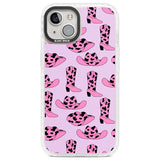 Cow-Girl Pattern Clear Impact Phone Case for iPhone 13, iPhone 14, iPhone 15