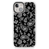 Black Bandana Clear Impact Phone Case for iPhone 13, iPhone 14, iPhone 15