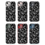 Black Bandana Clear Impact Phone Case for iPhone 13, iPhone 14, iPhone 15