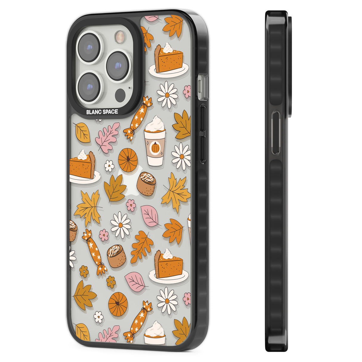 Pumpkin Spice Black Impact Phone Case for iPhone 13 Pro, iPhone 14 Pro, iPhone 15 Pro