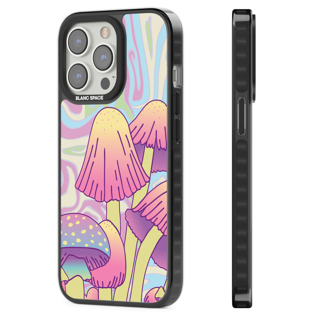 Shroomin' Black Impact Phone Case for iPhone 13 Pro, iPhone 14 Pro, iPhone 15 Pro