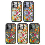 Whimsical Wildflowers Black Impact Phone Case for iPhone 13 Pro, iPhone 14 Pro, iPhone 15 Pro