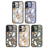 Cute Ghost and Skulls Pattern Black Impact Phone Case for iPhone 13 Pro, iPhone 14 Pro, iPhone 15 Pro