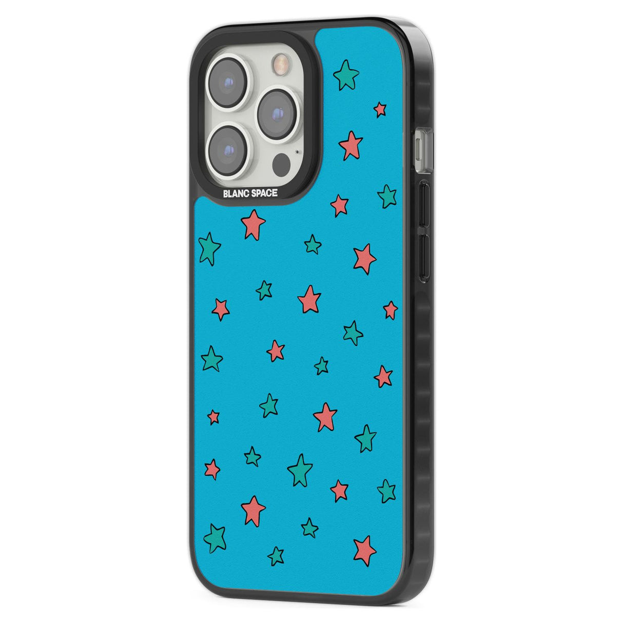 Blue Heartstopper Stars Pattern Phone Case for iPhone 14 Pro