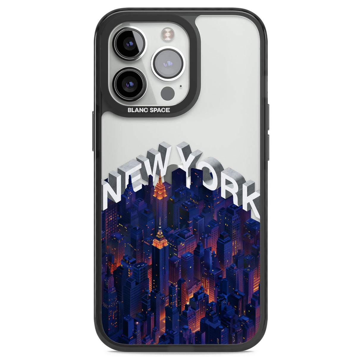 New York City Black Impact Phone Case for iPhone 13 Pro, iPhone 14 Pro, iPhone 15 Pro