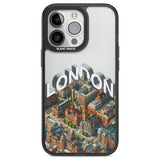 London Black Impact Phone Case for iPhone 13 Pro, iPhone 14 Pro, iPhone 15 Pro