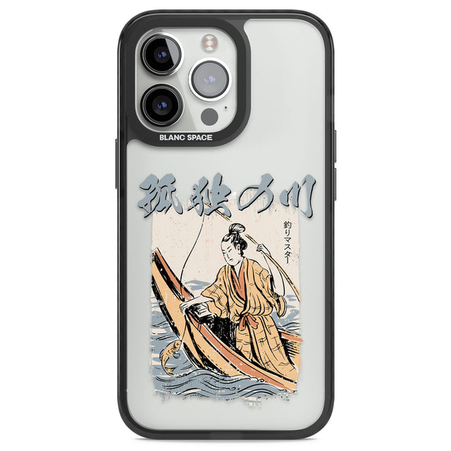 Japanese River Black Impact Phone Case for iPhone 13 Pro, iPhone 14 Pro, iPhone 15 Pro