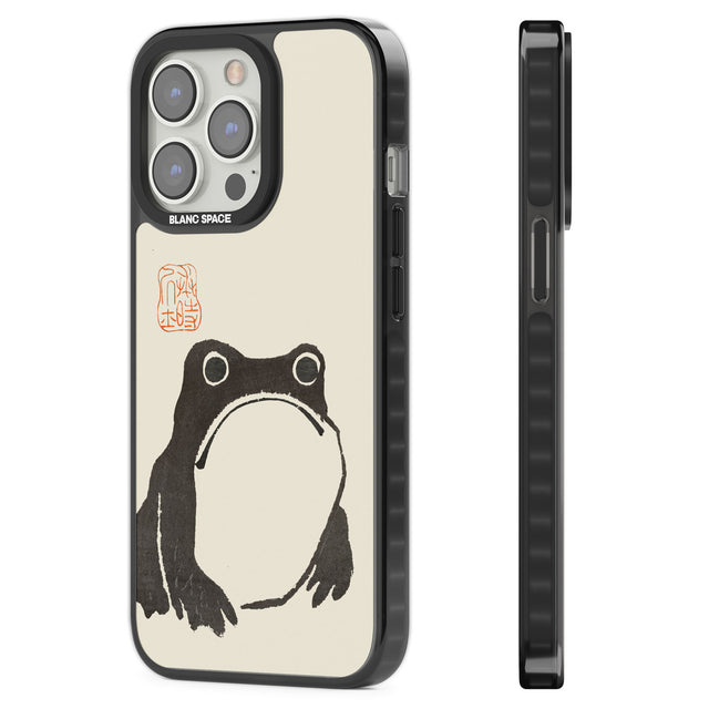 Matsumoto Hoji Frog Black Impact Phone Case for iPhone 13 Pro, iPhone 14 Pro, iPhone 15 Pro