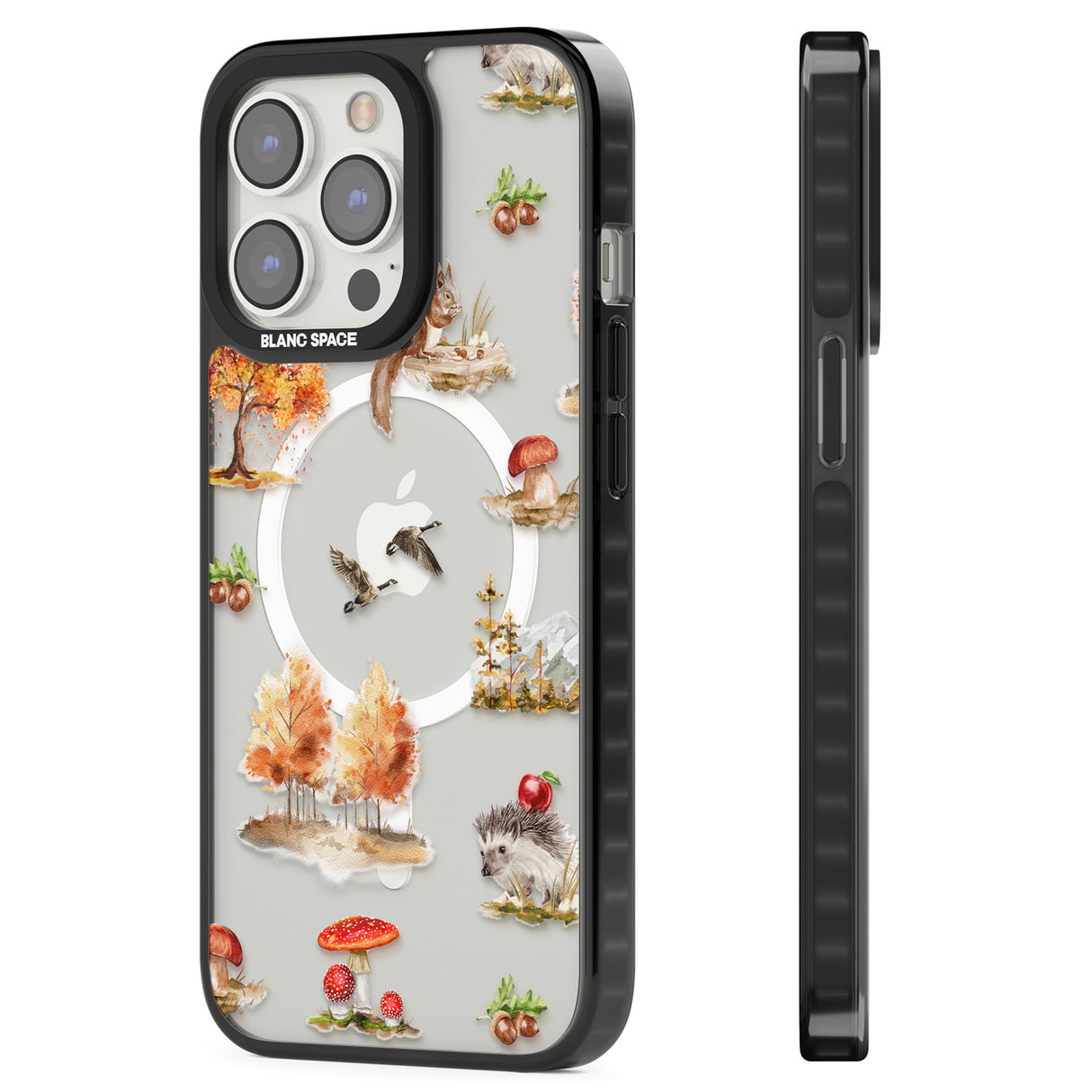 Fall Forest Friends Magsafe Black Impact Phone Case for iPhone 13 Pro, iPhone 14 Pro, iPhone 15 Pro