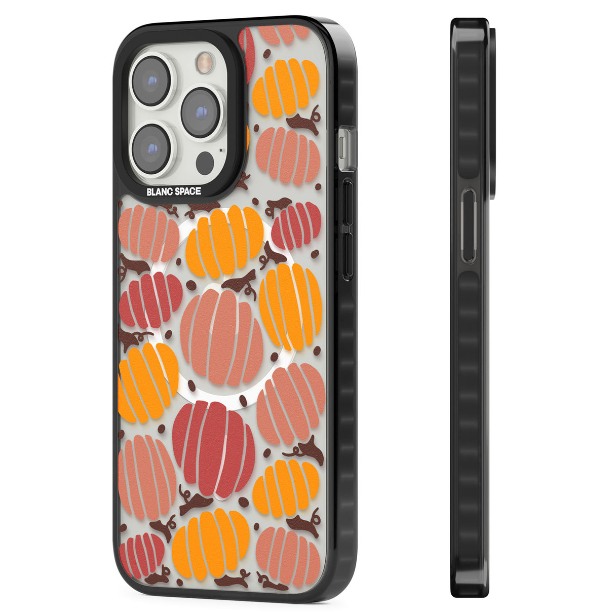 Autumn Pumpkin Patch Magsafe Black Impact Phone Case for iPhone 13 Pro, iPhone 14 Pro, iPhone 15 Pro