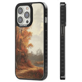 Vintage Autumn Oil Painting Magsafe Black Impact Phone Case for iPhone 13 Pro, iPhone 14 Pro, iPhone 15 Pro