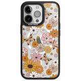 Butterfly & Bloom Autumn Floral Magsafe Black Impact Phone Case for iPhone 13 Pro, iPhone 14 Pro, iPhone 15 Pro