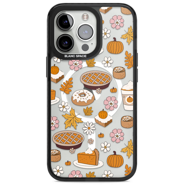 Pumpkin Pie & Autumn Treats Magsafe Black Impact Phone Case for iPhone 13 Pro, iPhone 14 Pro, iPhone 15 Pro