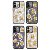 Daisy Faces Magsafe Black Impact Phone Case for iPhone 13 Pro, iPhone 14 Pro, iPhone 15 Pro