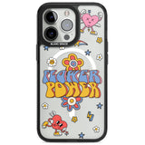 Flower Power Magsafe Black Impact Phone Case for iPhone 13 Pro, iPhone 14 Pro, iPhone 15 Pro