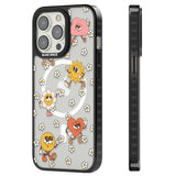 Daisies & Friends Magsafe Black Impact Phone Case for iPhone 13 Pro, iPhone 14 Pro, iPhone 15 Pro