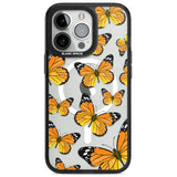 Sun-Yellow Butterflies Magsafe Black Impact Phone Case for iPhone 13 Pro, iPhone 14 Pro, iPhone 15 Pro