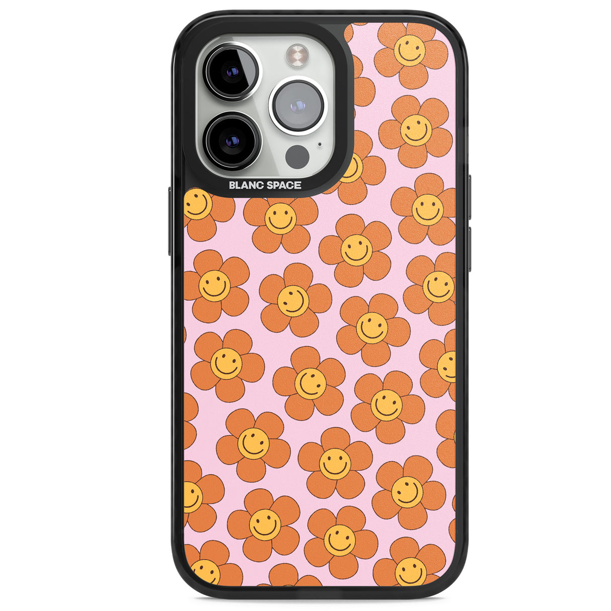 Floral Smiles Magsafe Black Impact Phone Case for iPhone 13 Pro, iPhone 14 Pro, iPhone 15 Pro