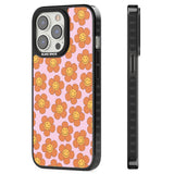 Floral Smiles Magsafe Black Impact Phone Case for iPhone 13 Pro, iPhone 14 Pro, iPhone 15 Pro