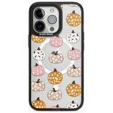 Floral Pumpkins Magsafe Black Impact Phone Case for iPhone 13 Pro, iPhone 14 Pro, iPhone 15 Pro