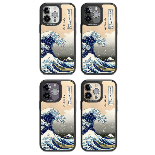 Great Wave Magsafe Black Impact Phone Case for iPhone 13 Pro, iPhone 14 Pro, iPhone 15 Pro