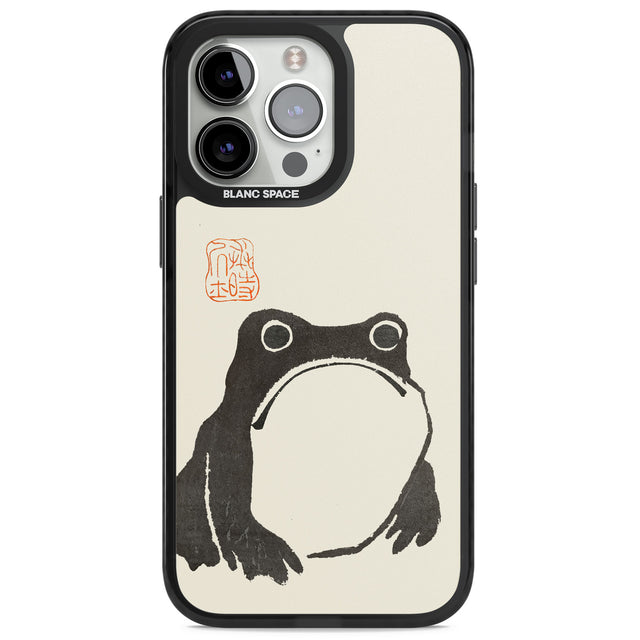 Matsumoto Hoji Frog Magsafe Black Impact Phone Case for iPhone 13 Pro, iPhone 14 Pro, iPhone 15 Pro