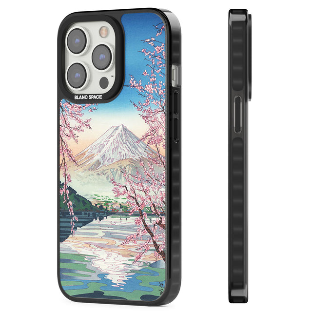 Mt. Fuji from Lake Kawaguchi Magsafe Black Impact Phone Case for iPhone 13 Pro, iPhone 14 Pro, iPhone 15 Pro