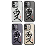 Japanese Kanji - Love Magsafe Black Impact Phone Case for iPhone 13 Pro, iPhone 14 Pro, iPhone 15 Pro