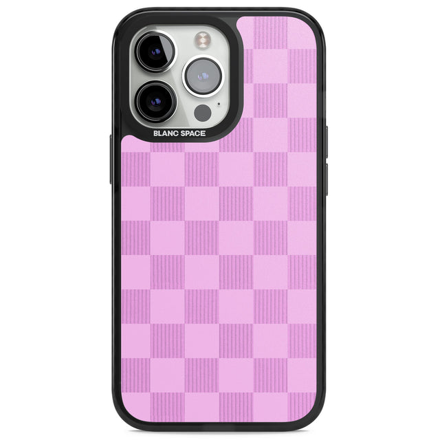 BUBBLEGUM CHECKERED Magsafe Black Impact Phone Case for iPhone 13 Pro, iPhone 14 Pro, iPhone 15 Pro